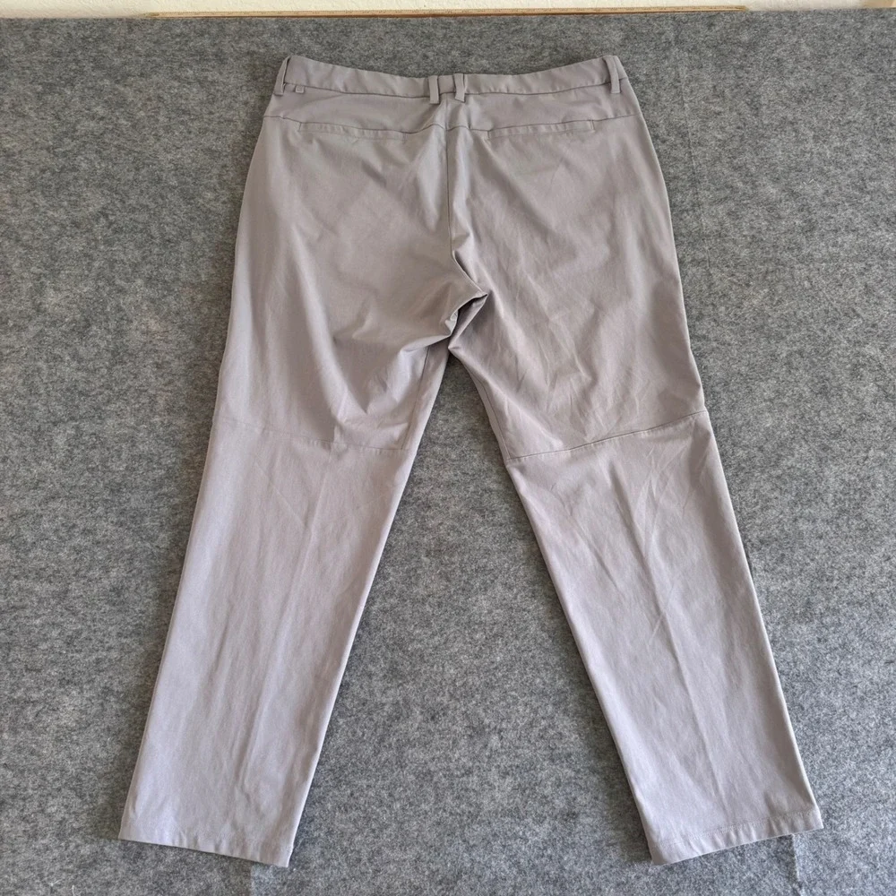 CRZ YOGA 38x30 Light Gray Technical Travel Tapered‎ Trousers Men's Golf Pants